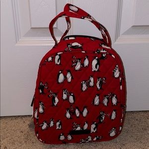Vera Bradley Lunchbox - Playful Penguins Red